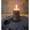 Bičių vaško žvakė su levanda